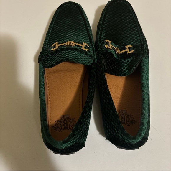 Royalty For Me Green Loafers with Gold Accent - Picture 2 of 8
